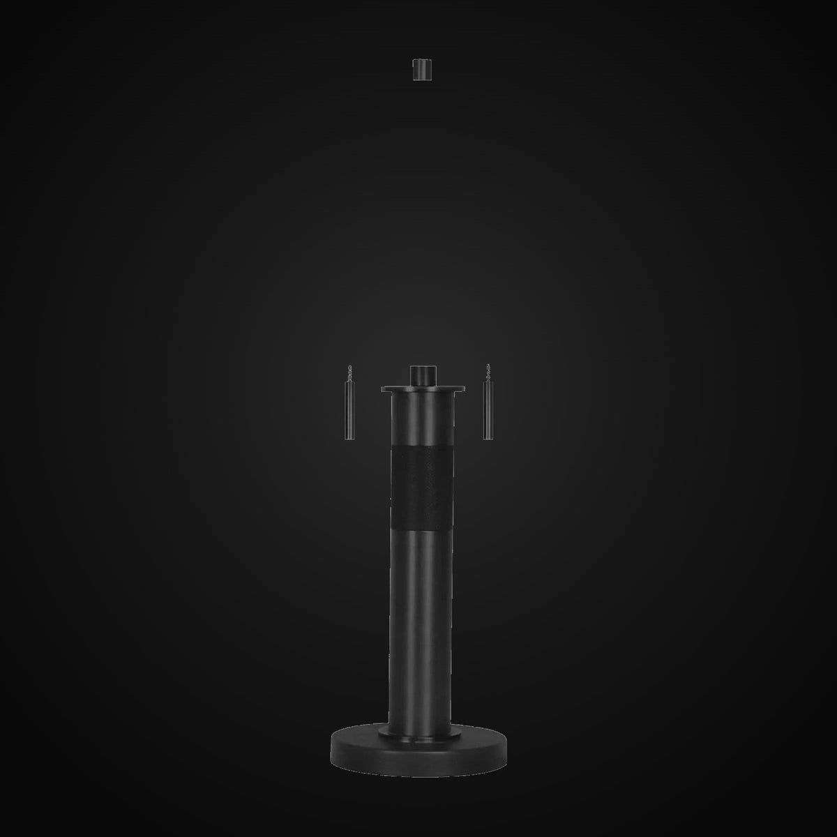 Lampe de table 26,5 po, noir mat