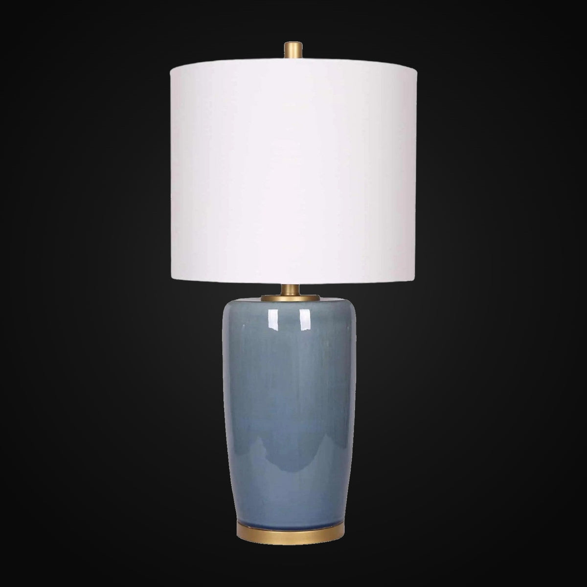 Lampe de table 26,75 po, bleu et or
