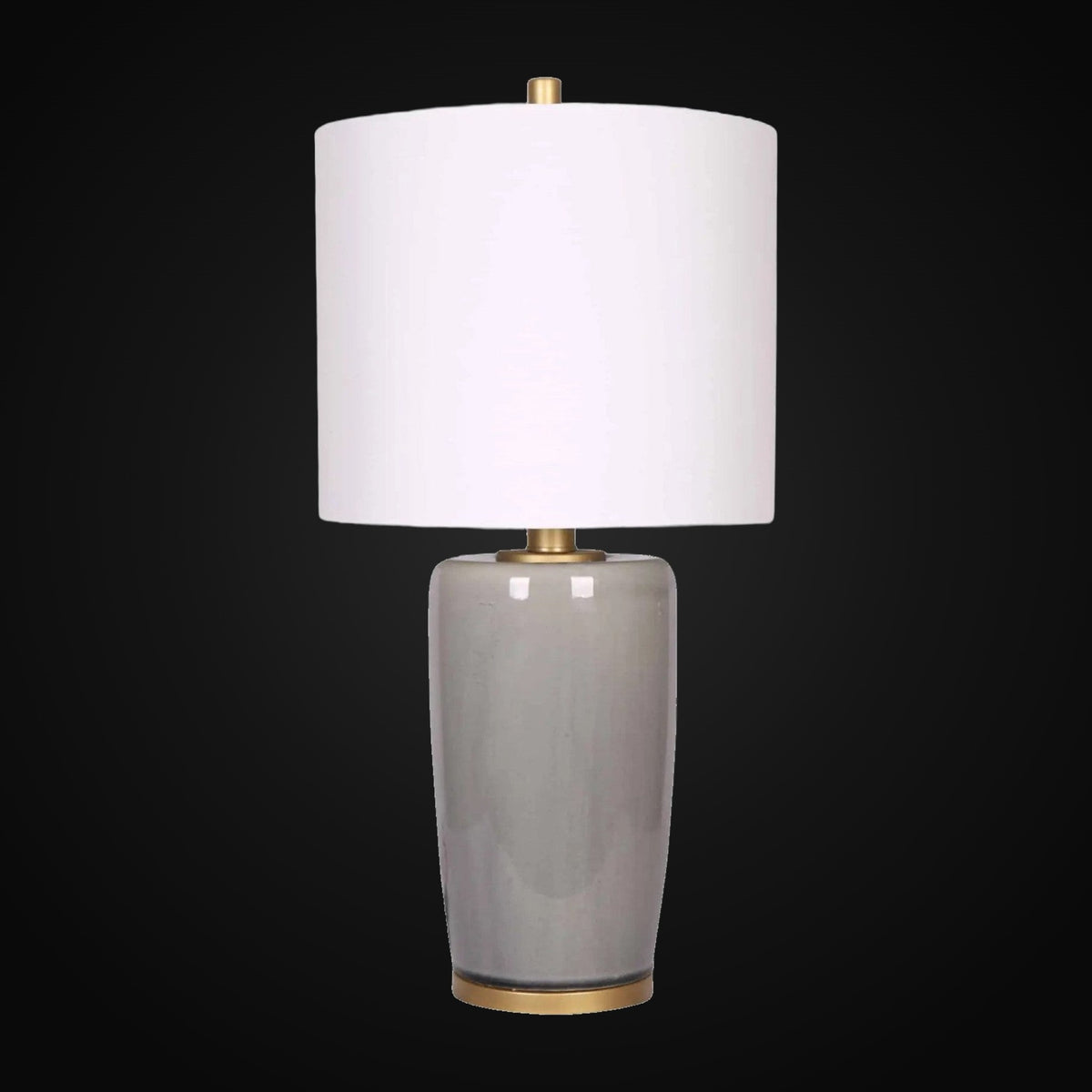 Lampe de table 26,75 po, gris et or