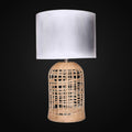 Lampe de table en rotin 26 po H