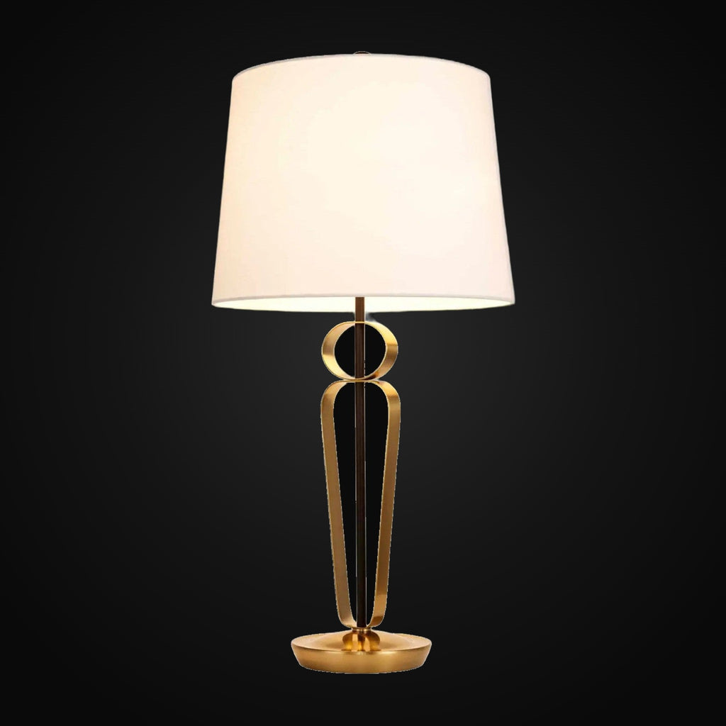 Lampe de table Harper 27 po H, noir et or antique