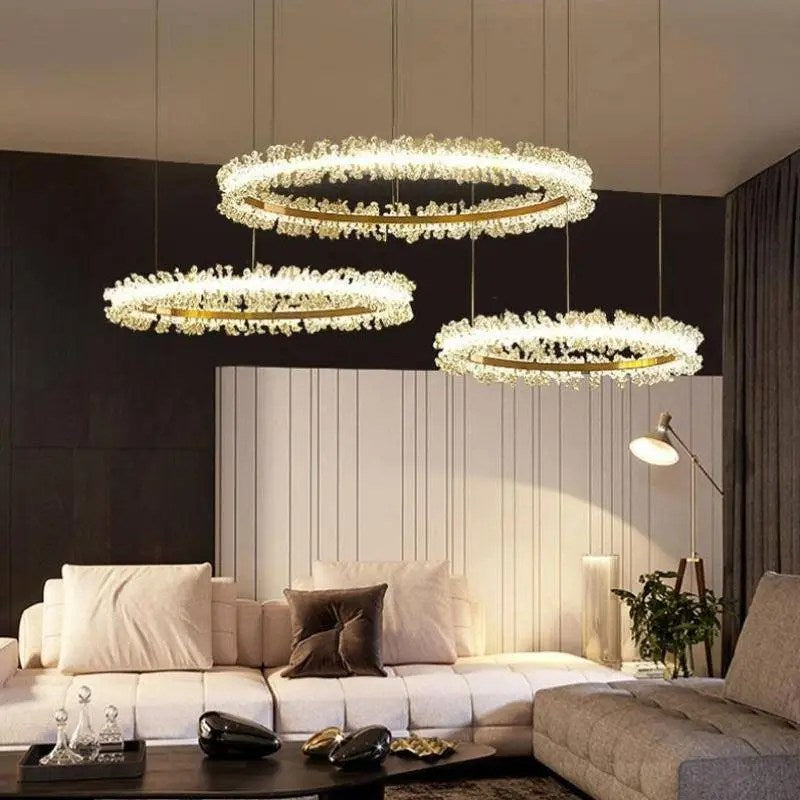 Lustre Capri en cristal 3 anneaux