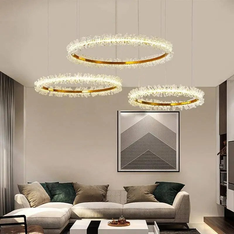 Lustre Capri en cristal 3 anneaux – vue 3