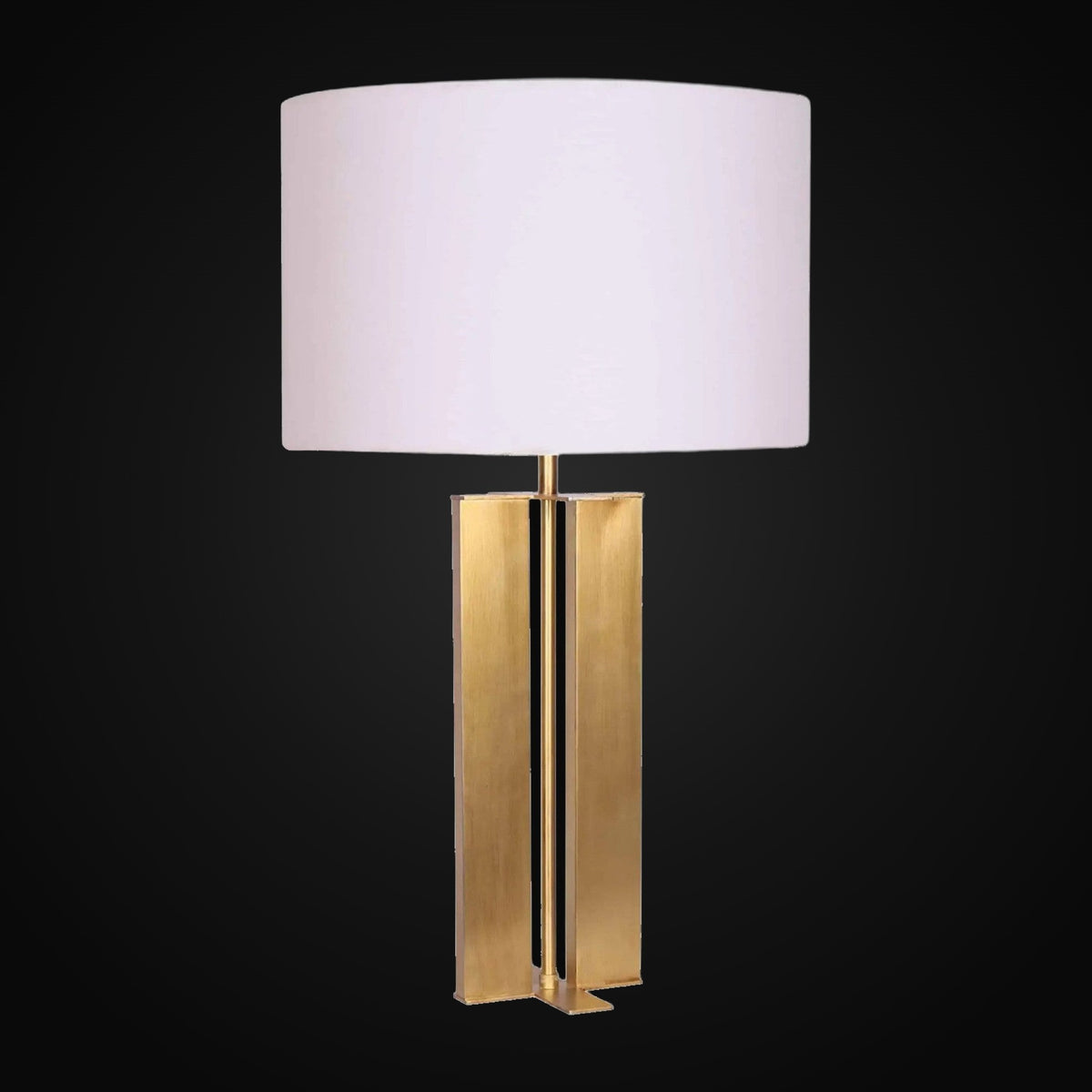 Lampe de table Karson 27 po H, or brossé