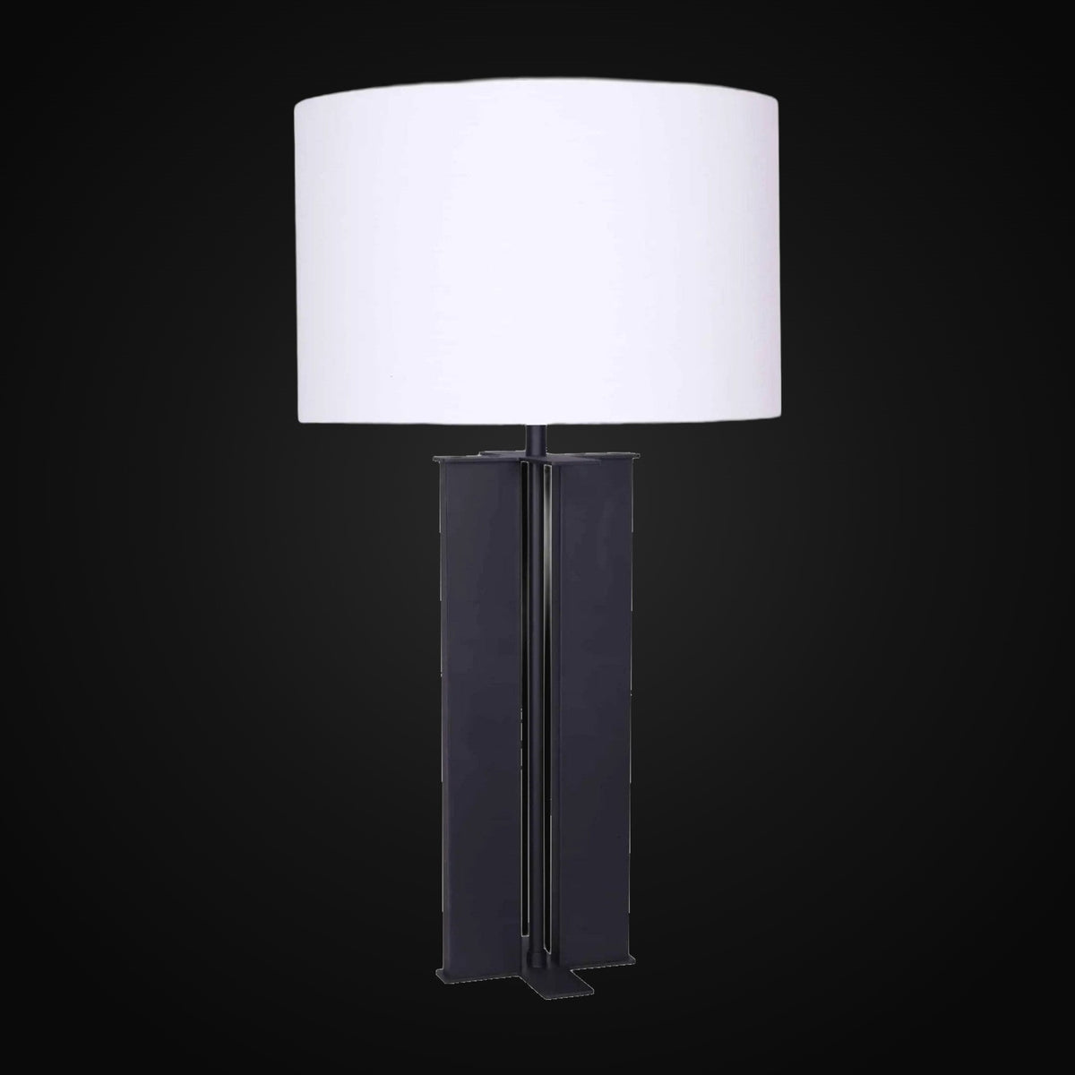 Lampe de table Karson 27 po H, noir mat