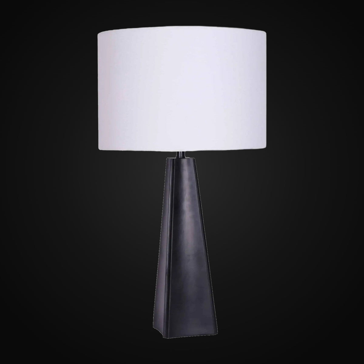 Lampe de table Karson en résine 27 po H, noir mat