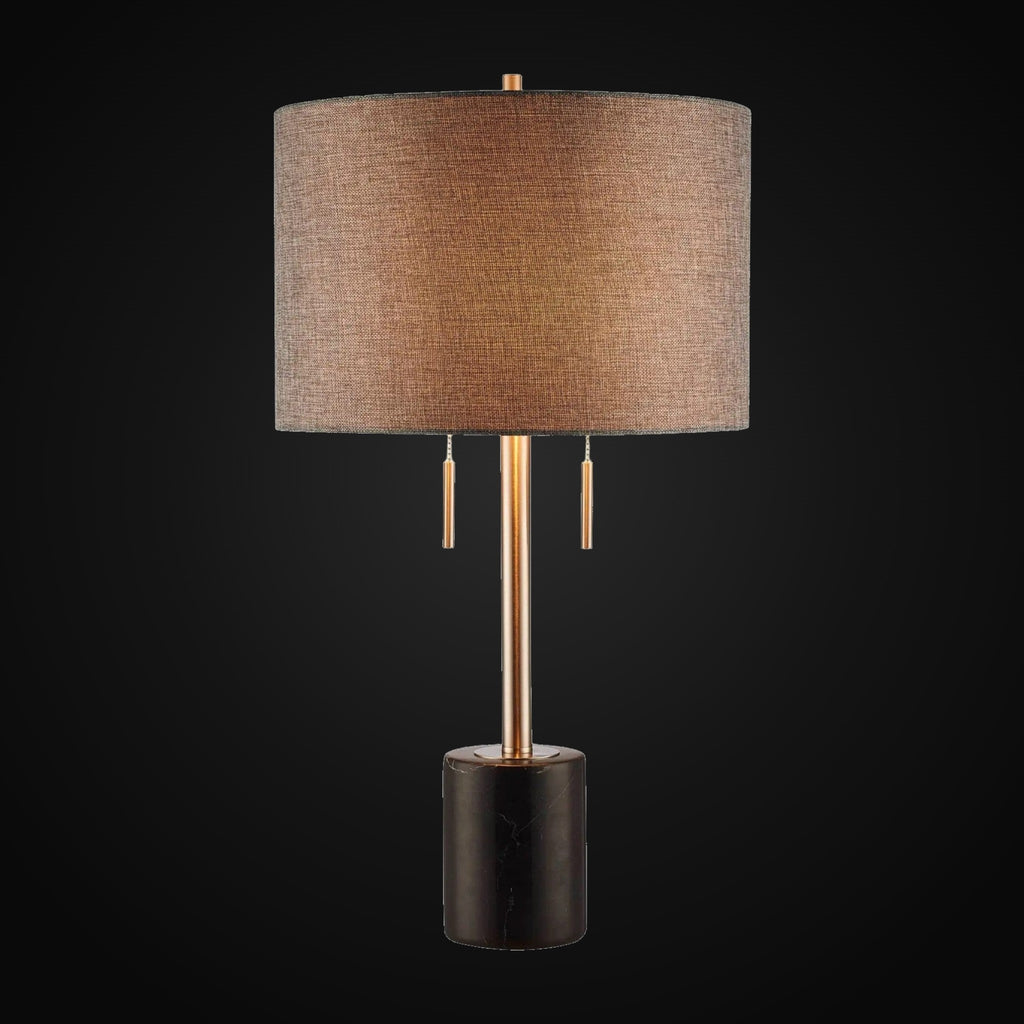 Lampe de table 28 po – marbre noir