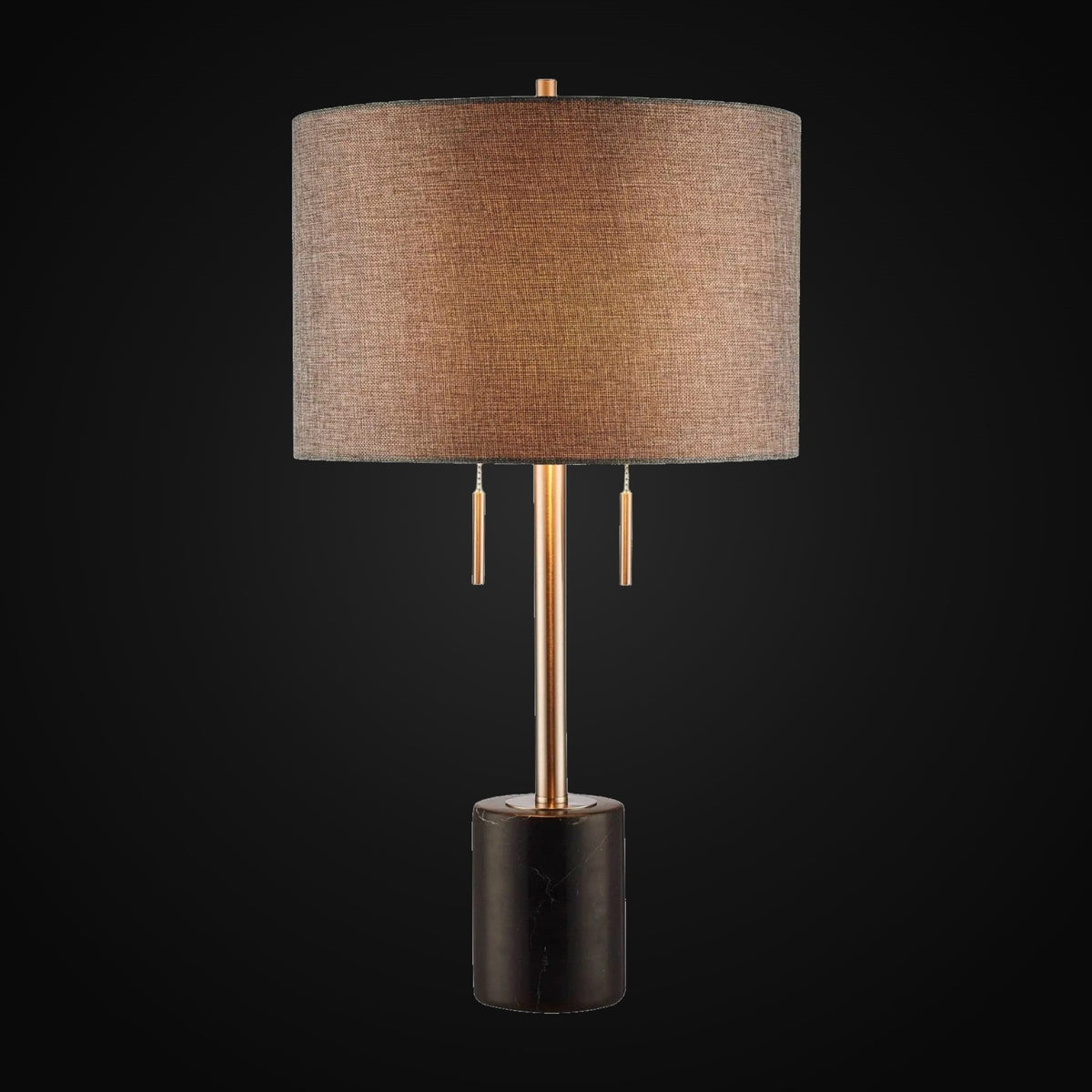 Lampe de table 28 po – marbre noir