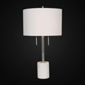 Lampe de table 28 po – marbre blanc