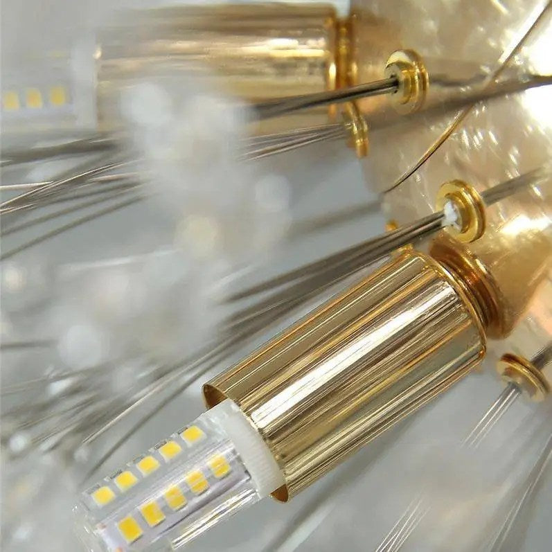 Lustre sphère pissenlit en cristal 30 po – vue 3