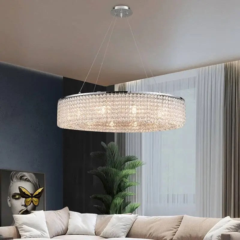 Lustre Alleri en cristal à pampilles