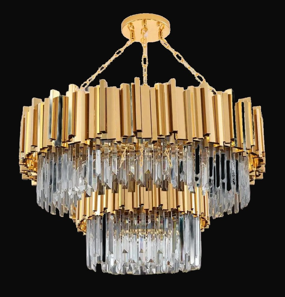 Lustre Gio en cristal multi-niveaux