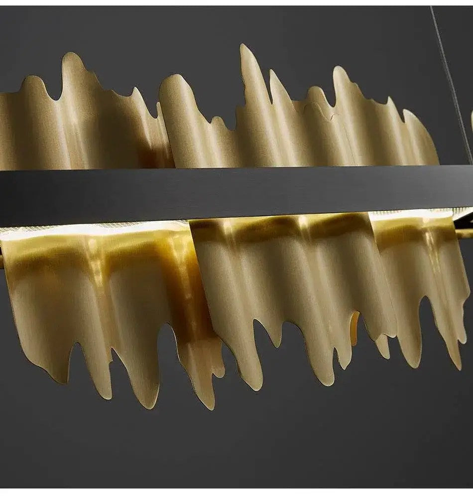 Lustre de salle à manger Nera laiton brossé – vue 3