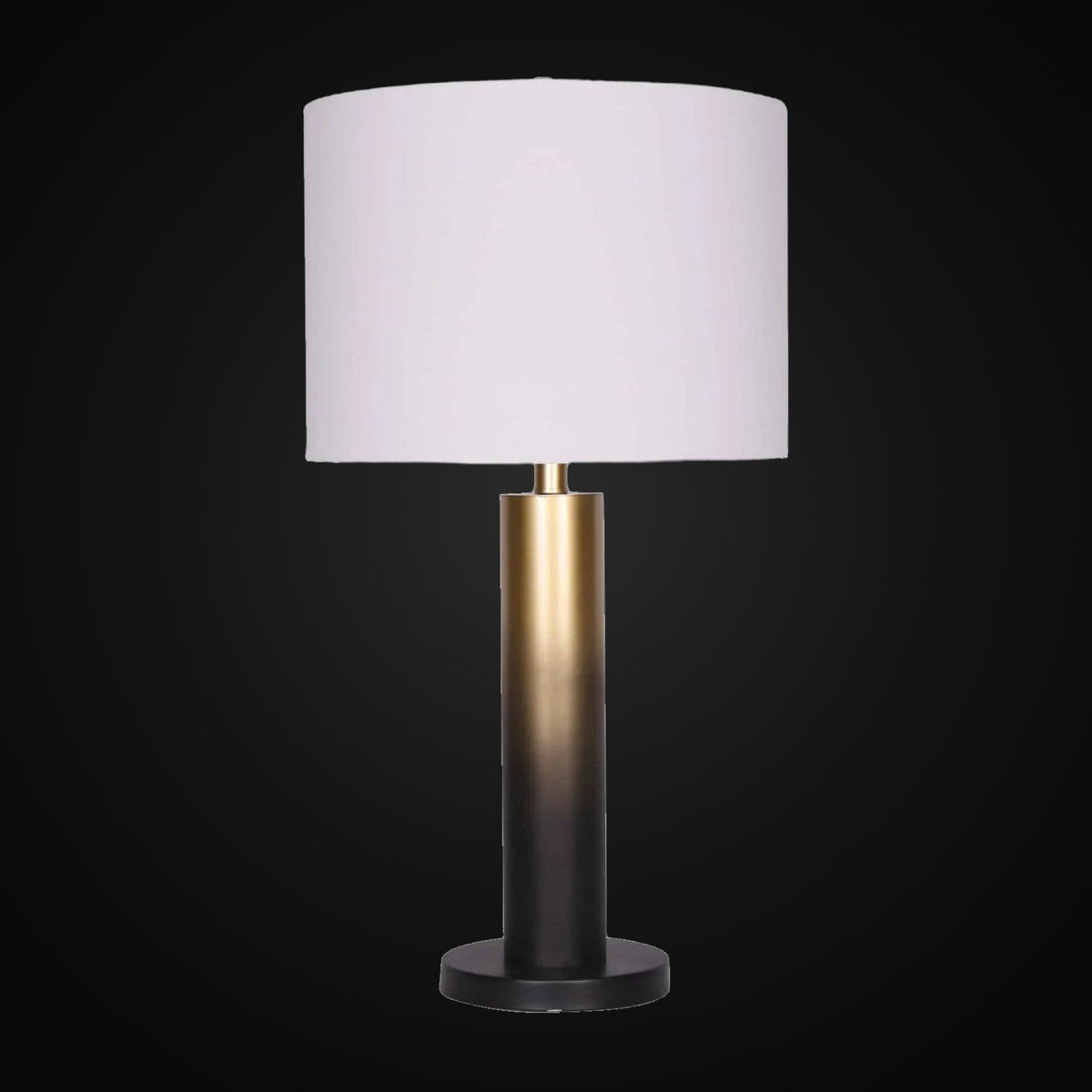 Lampe de table Brooke 28 po H, ombré noir-argent