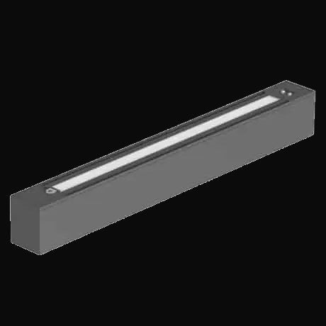 Luminaire linéaire architectural 2 pi 15 W, noir