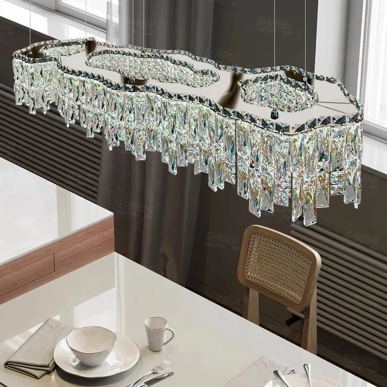 Lustre de salle à manger Bacci en cristal – vue 4