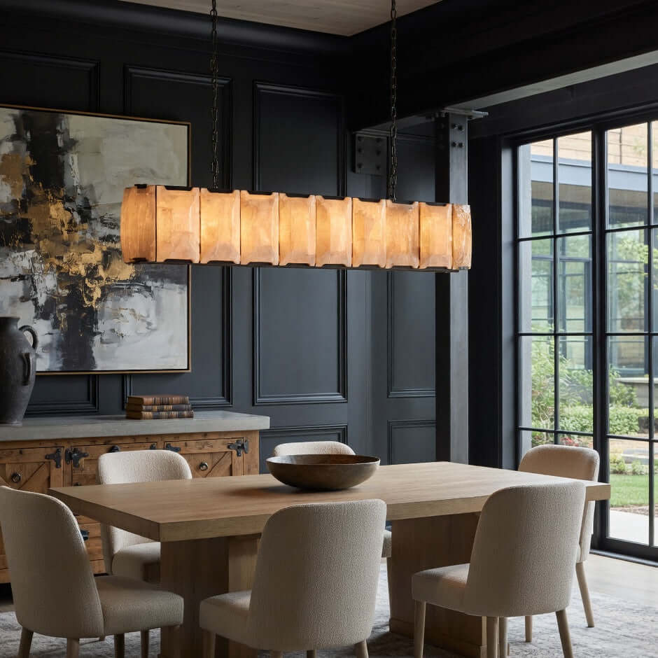 Lustre linéaire Brookhill en calcite 47 po – vue 2