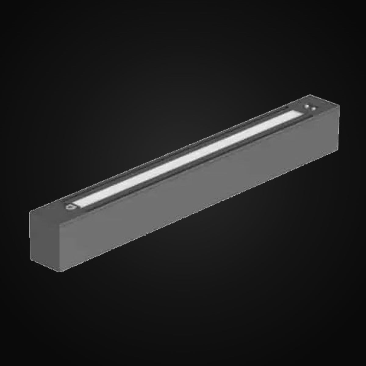 Luminaire linéaire architectural 2 pi 15 W, noir