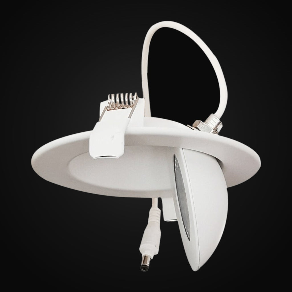 Encastré multi-orientable 3,5 po, rotation 360°, 9 W, blanc