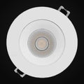 Encastré orientable en retrait 3,5 po 3CCT rond, blanc