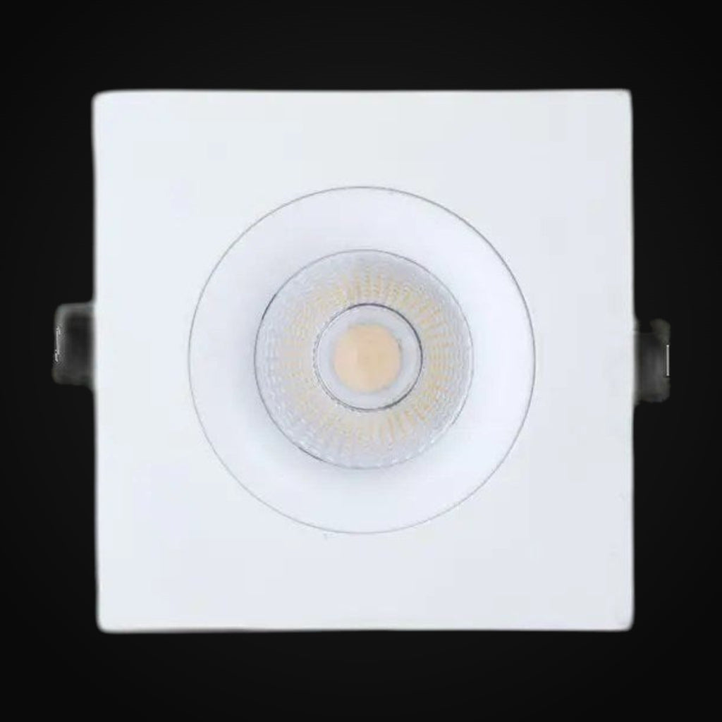 Encastré orientable en retrait 3,5 po 3CCT carré, blanc