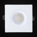 Encastré orientable en retrait 3,5 po 3CCT carré, blanc