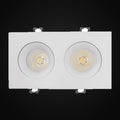 Encastré orientable en retrait combo 3,5 po 24 W (2 têtes) – VO-SP3.5W24-120-D-5WAY-2H WH/BK