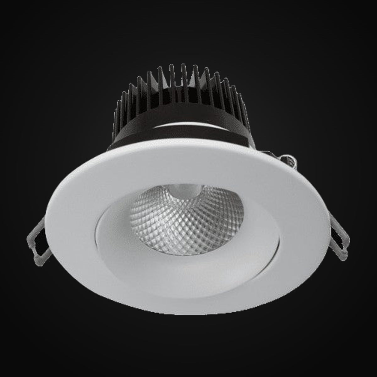 Encastré orientable en retrait 3,5 po rond et carré 12 W VO-RP3.5W12-120-D-5WAY (blanc ou noir)
