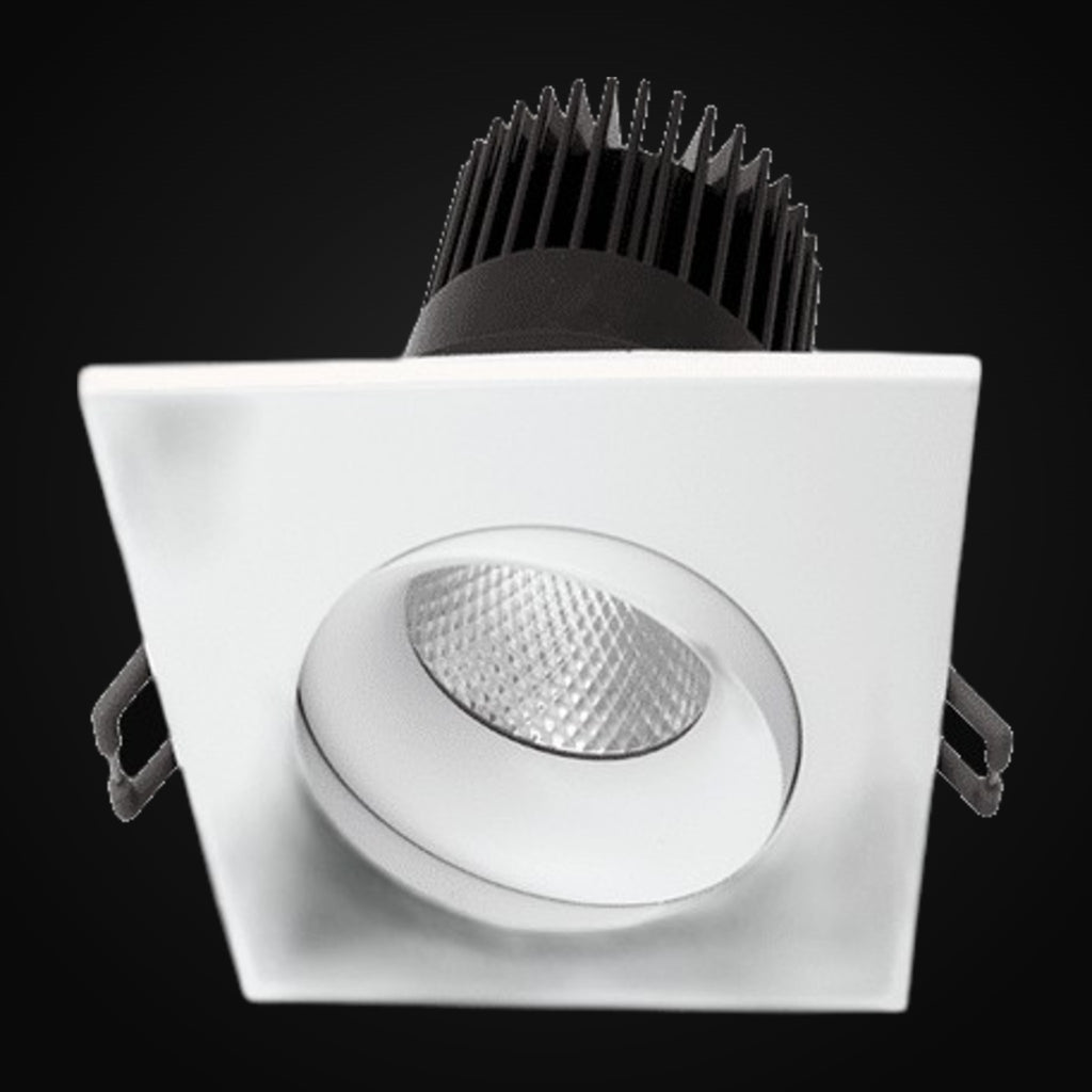 Encastré orientable en retrait 3,5 po rond et carré VO-SP3.5W12-120-D-5WAY (blanc ou noir)