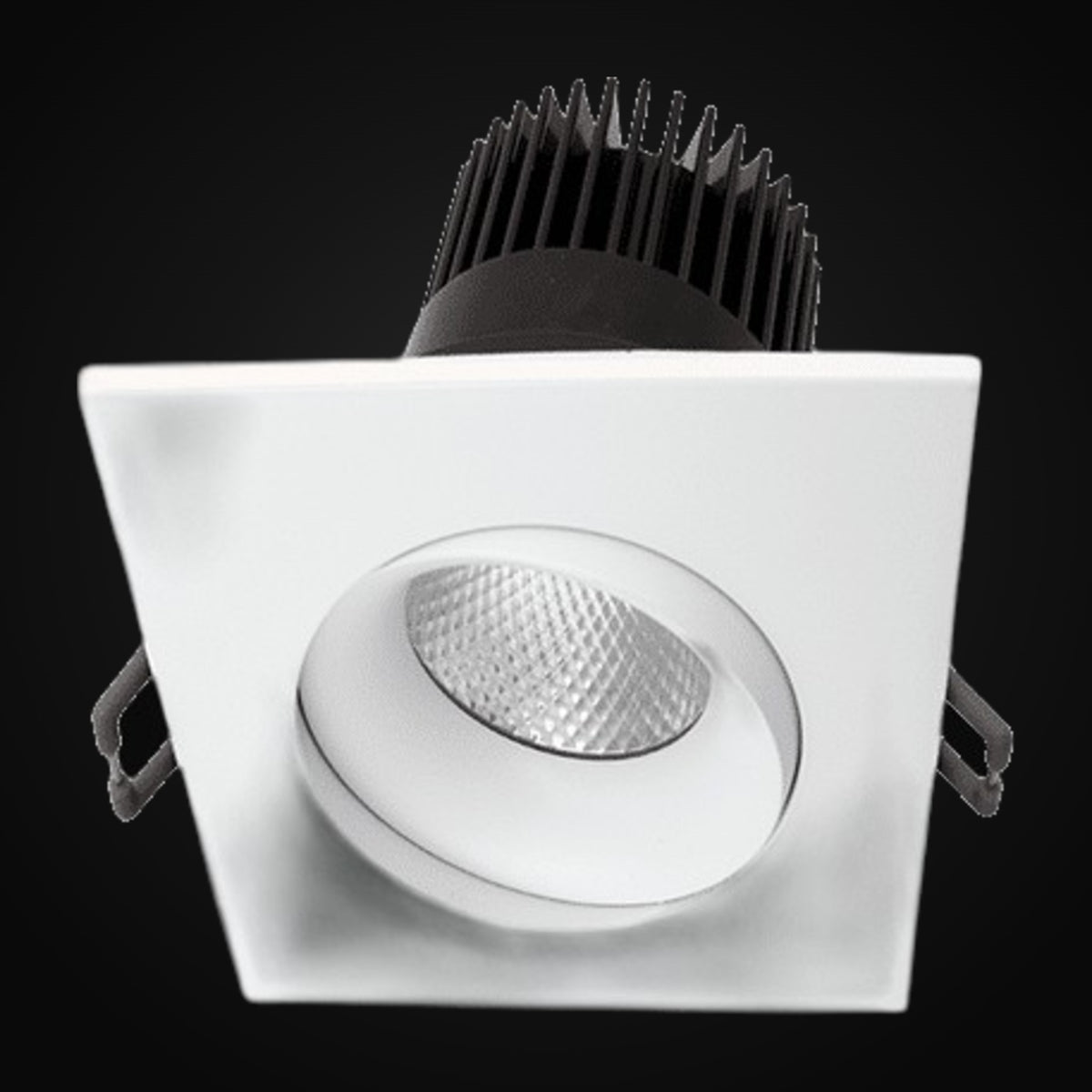 Encastré orientable en retrait 3,5 po rond et carré VO-SP3.5W12-120-D-5WAY (blanc ou noir)