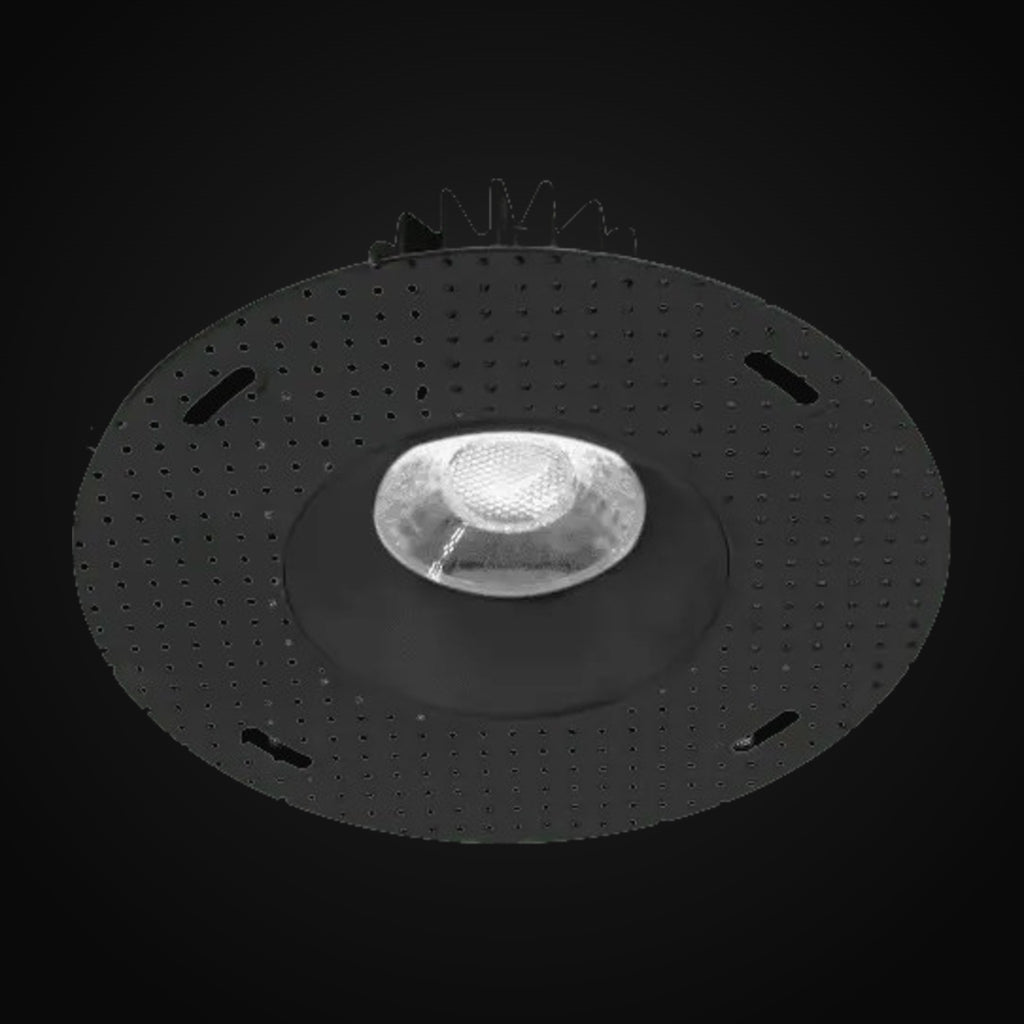 Encastré DEL sans cadrage 3,5 po, 12 W, gradation triac, 800 lm, 5CCT, 120 V, emplacement mouillé, rond, noir
