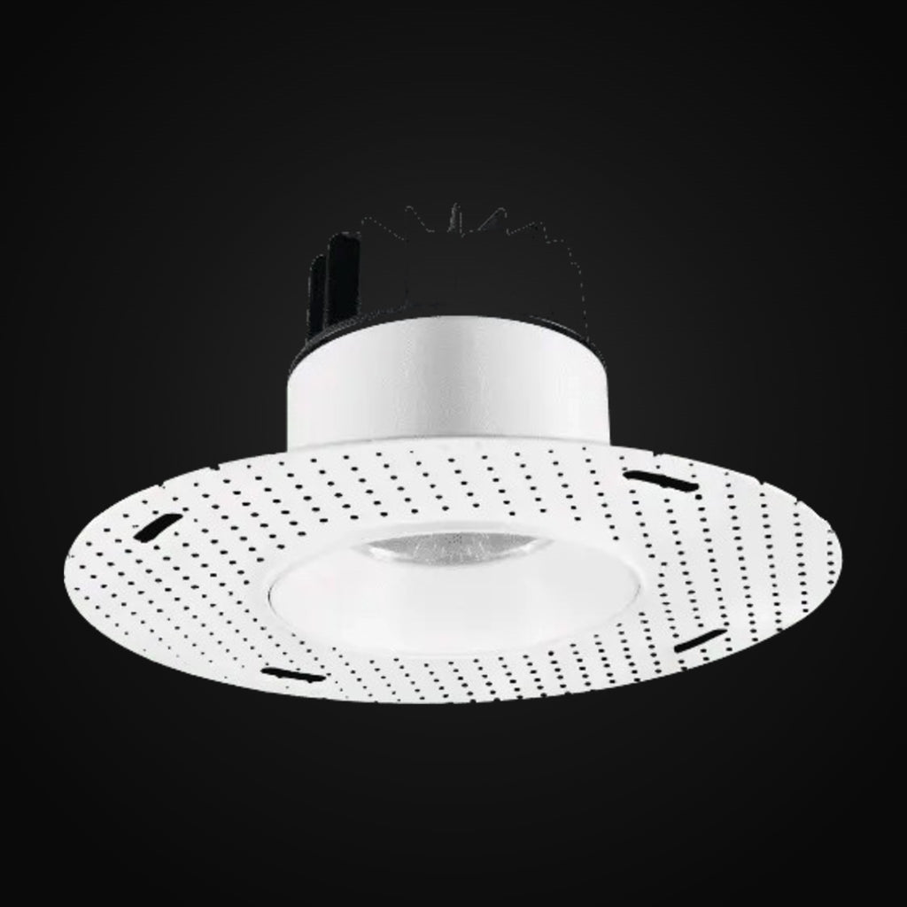 Encastré DEL sans cadrage 3,5 po, 12 W, gradation triac, 800 lm, 5CCT, 120 V, emplacement mouillé, rond, blanc