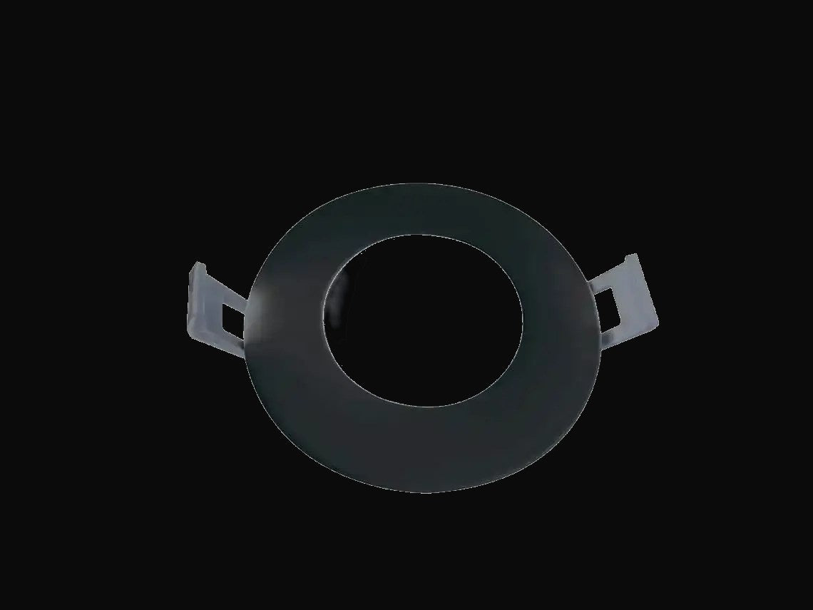 Panneau encastré mince 3 po 3CCT rond, noir