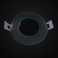 Panneau encastré mince 3 po 3CCT rond, noir