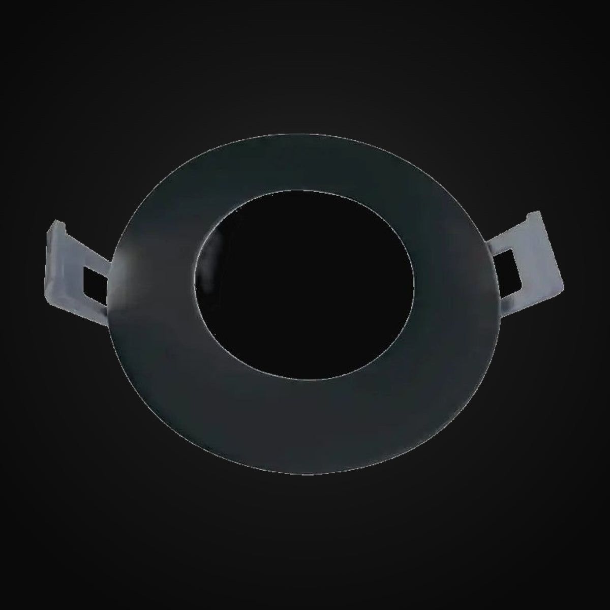 Panneau encastré mince 3 po 3CCT rond, noir