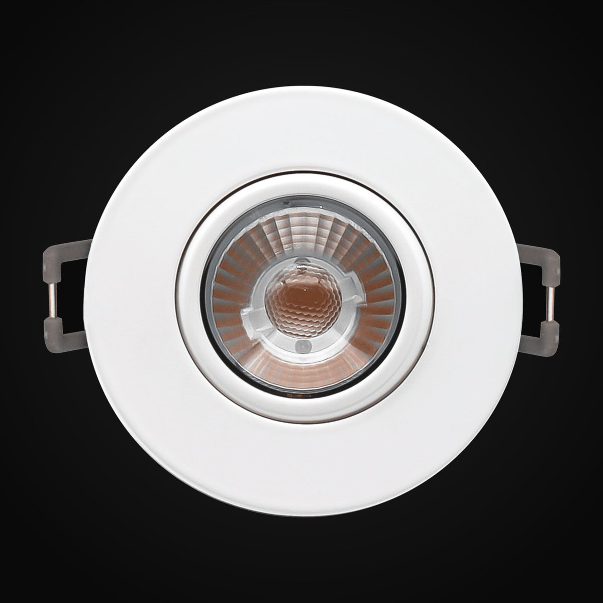 Encastré orientable (eyeball) 3 po rond et carré 8 W VO-GRP3W8-120-D-5WAY (blanc ou noir)