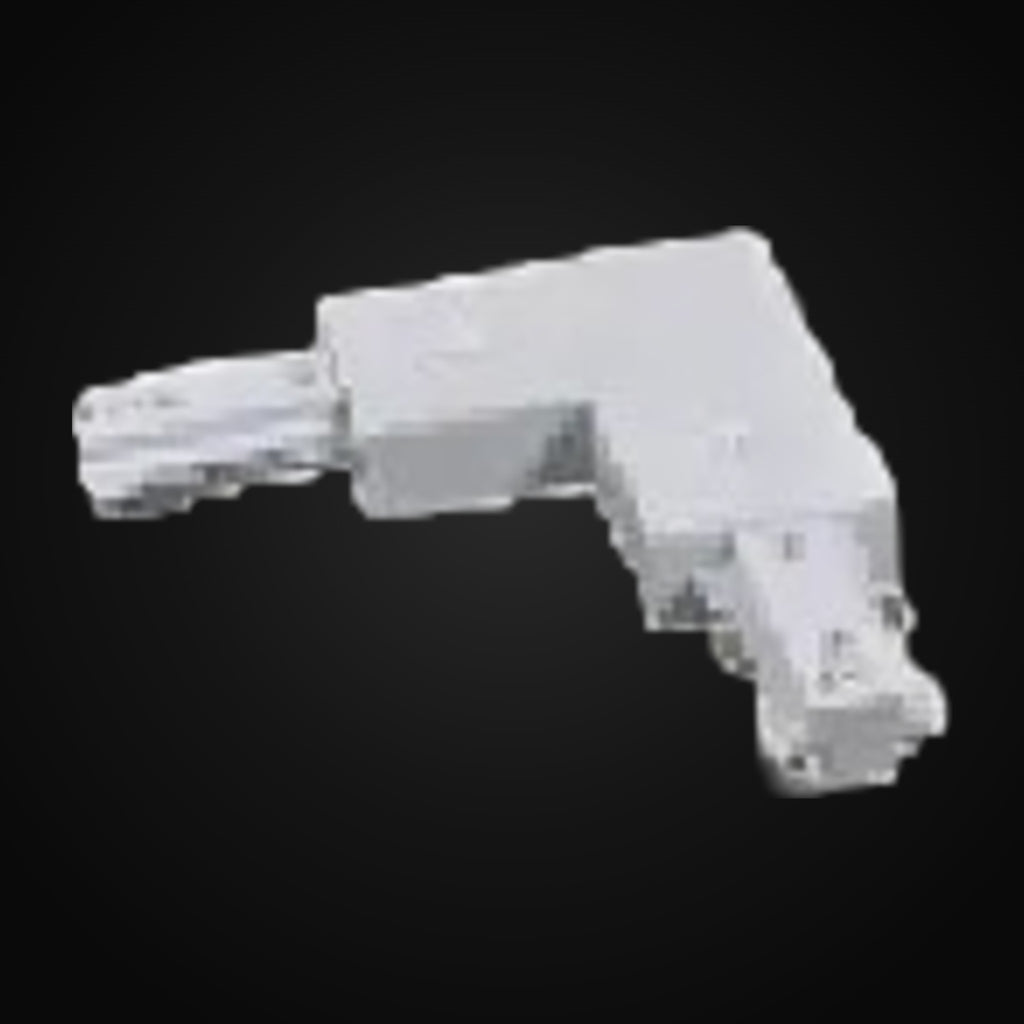 Accessoire rail 3 fils en surface – connecteur en L, blanc et noir