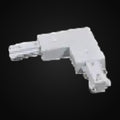 Accessoire rail 3 fils en surface – connecteur en L, blanc et noir