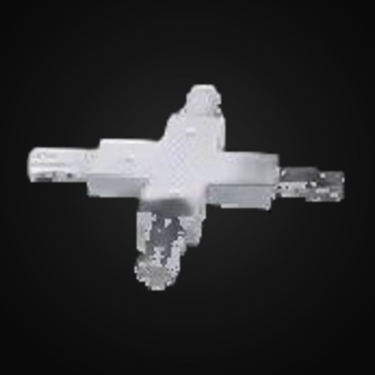 Accessoire rail 3 fils en surface – connecteur en X, blanc et noir