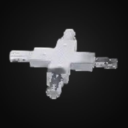 Accessoire rail 3 fils en surface – connecteur en X, blanc et noir