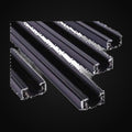 Rail 3 fils en surface avec 2 embouts, 8 pi, noir
