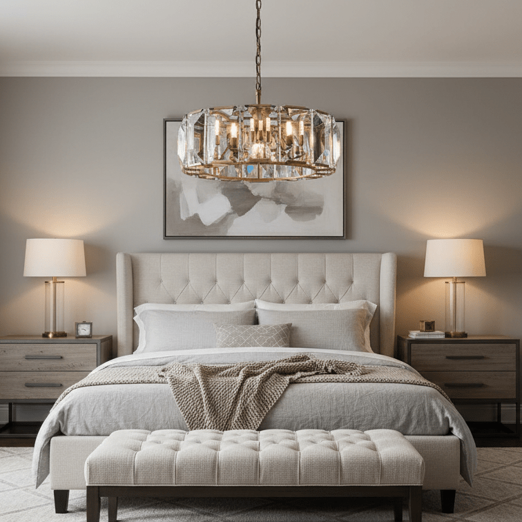 Lustre Brookhill 31 po en cristal – vue 2