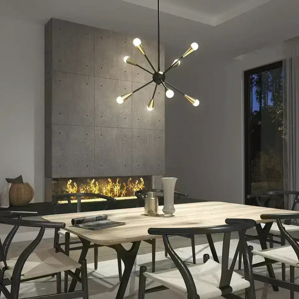 Suspension Wayden noir et or – vue 3