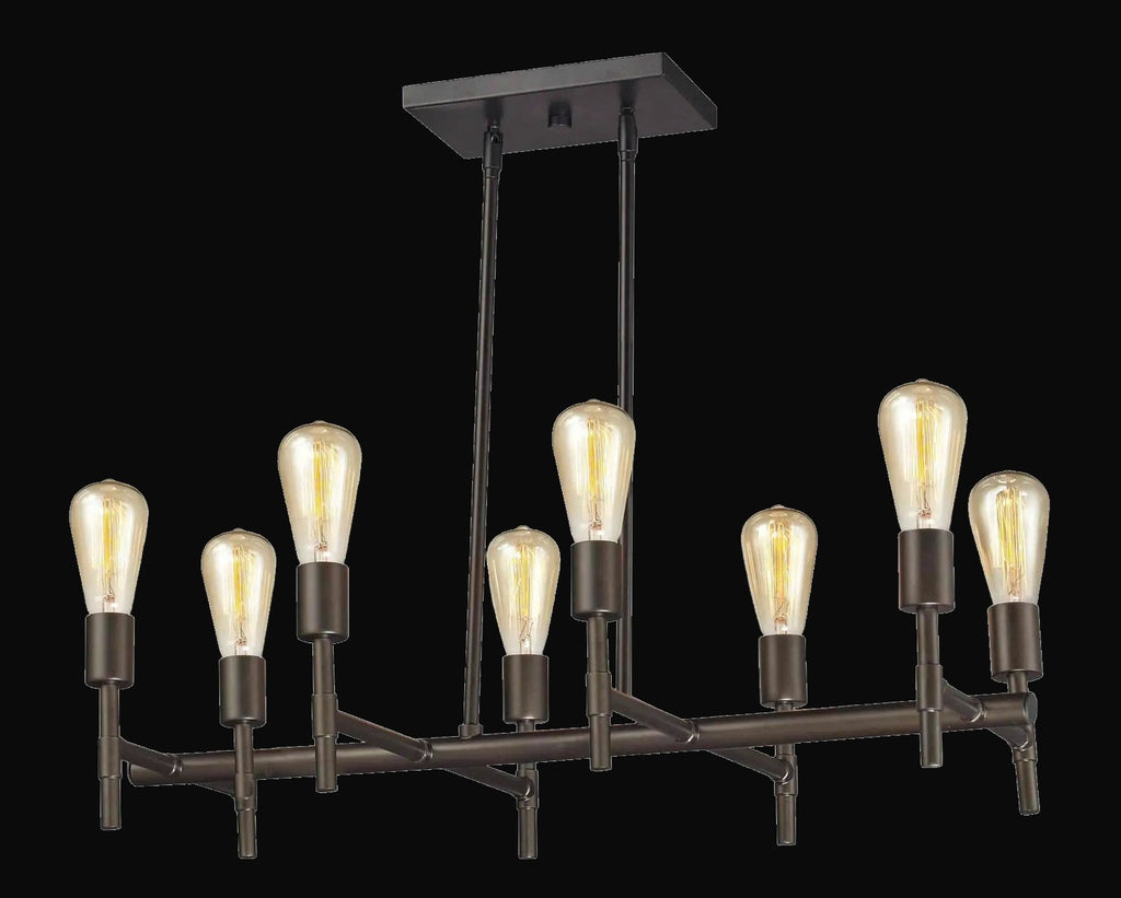 Suspension vintage 8 lumières