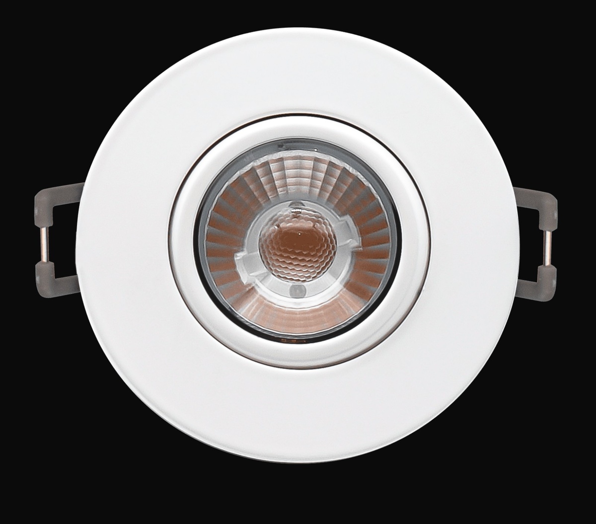 Encastré orientable (eyeball) 3 po rond et carré 8 W VO-GRP3W8-120-D-5WAY (blanc ou noir)