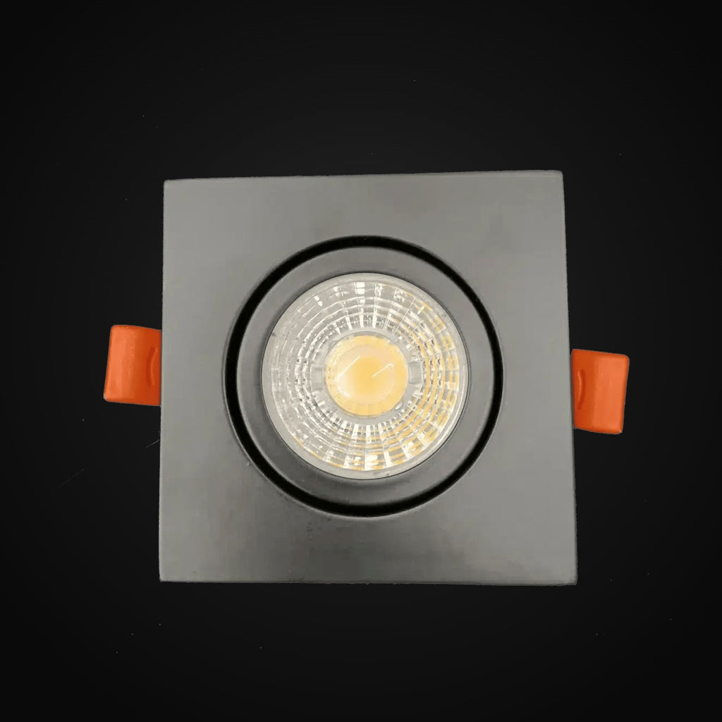 Encastré orientable 3 po 3CCT carré, noir