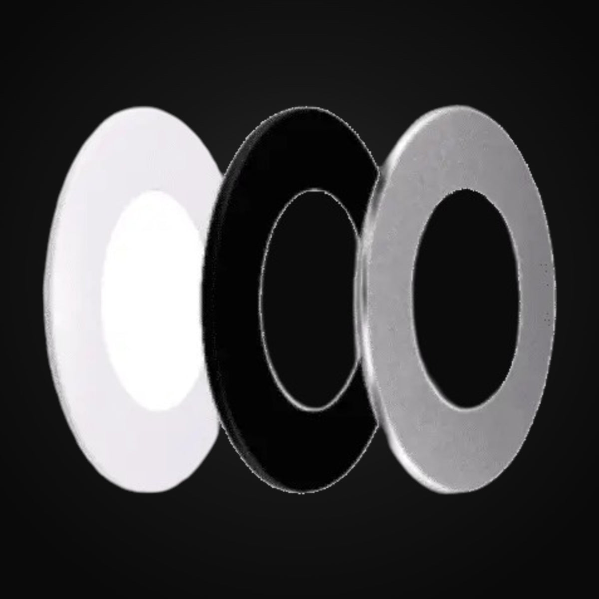 Anneau noir 4 po pour encastré polyvalent