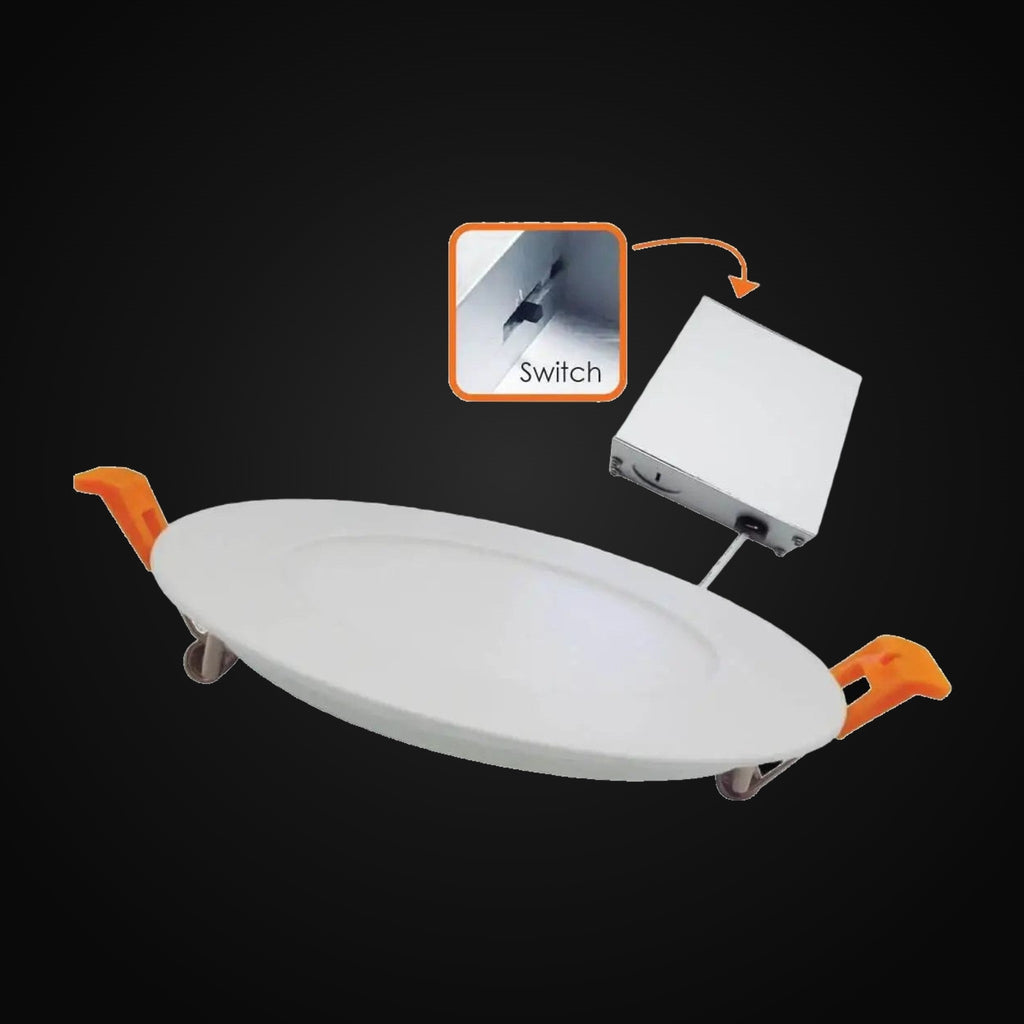 Panneau encastré mince 4 po 3CCT rond