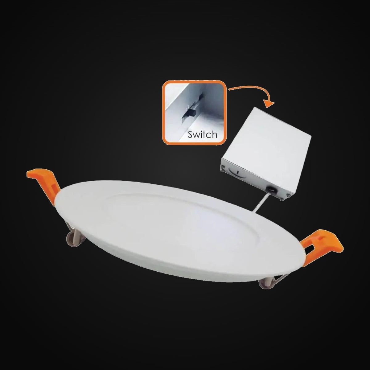 Panneau encastré mince 4 po 3CCT rond