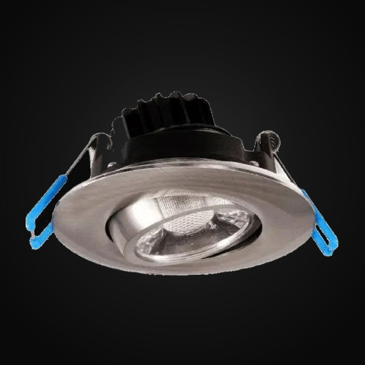 Encastré DEL orientable 4 po, 11 W, 3000K, 850 lm, gradation triac 10-100 %, 120 V, rond, nickel brossé